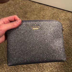 Kate Spade Glitter Blue Make Up Bag